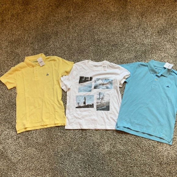 NWT Crewcuts Boys Size M 8 - 9 Polo Collared Golf Shirt Lot Short Sleeve - Picture 1 of 5
